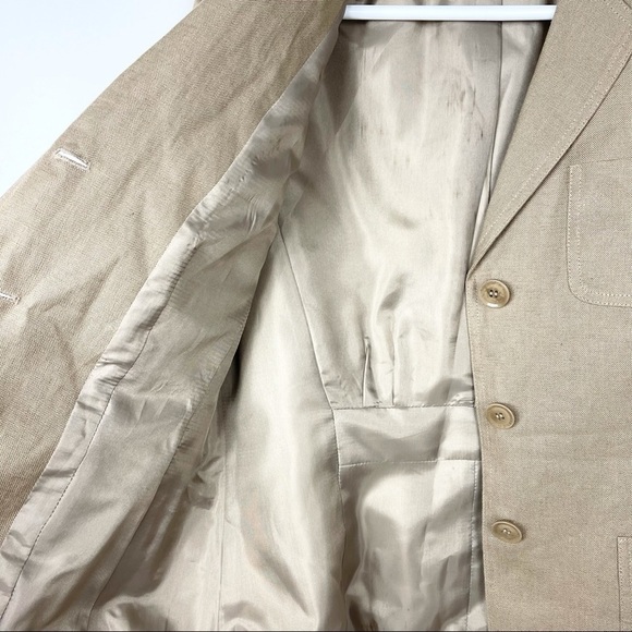 Talbots Irish Linen Beige Blazer - Picture 12 of 13